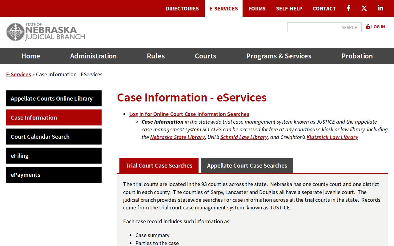 Keya Paha County warrant check statewide JUSTICE information