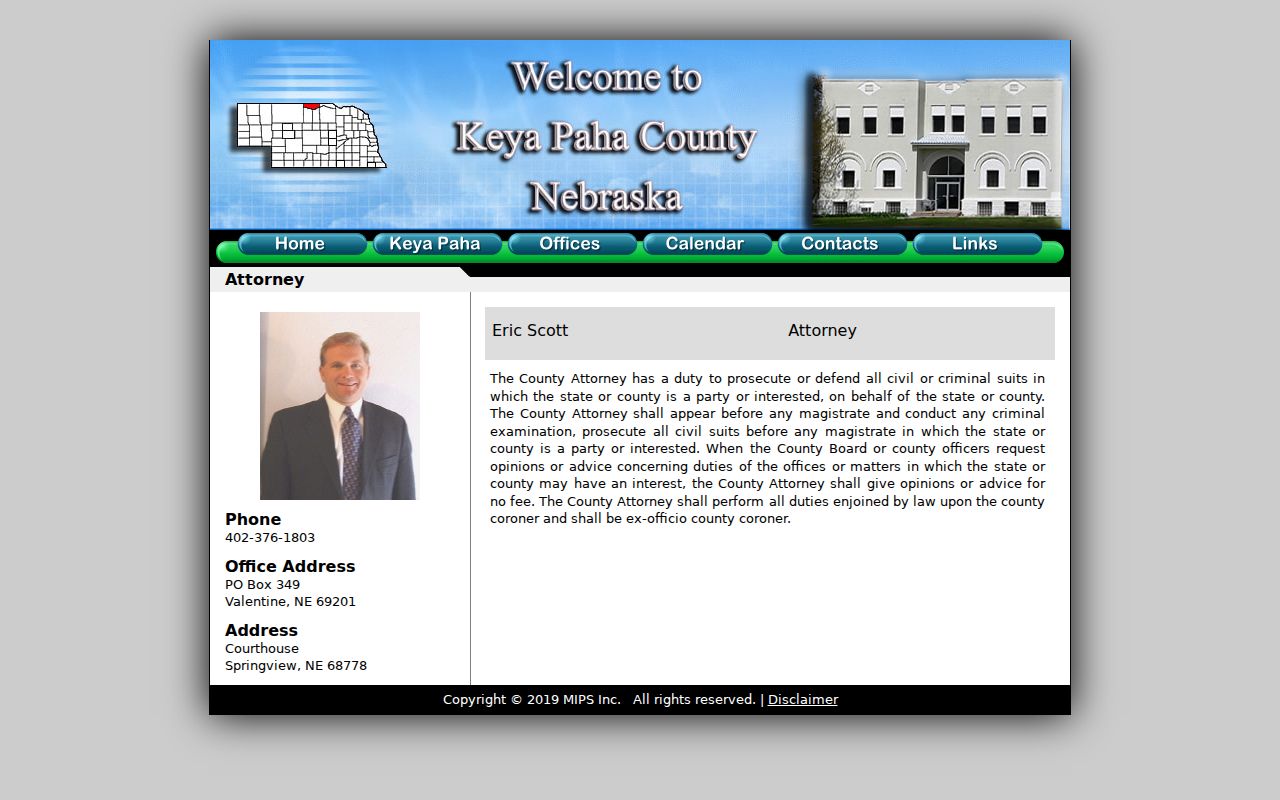 Keya Paha County city court warrant local government contact